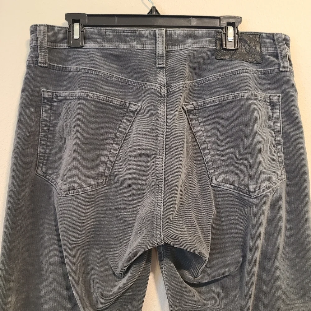 AG Adriano Goldschmied Everett Slim Straight Charcoal Corduroy Pants